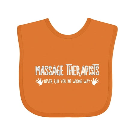 

Inktastic Massage Therapists Hands Rub White Text Gift Baby Boy or Baby Girl Bib