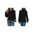 thumbnail image 3 of Women'S - Tunic Sweaters Long Sleeve Ribbed Knit Comfy Loose Casual Fall Sweater Black L, 3 of 7