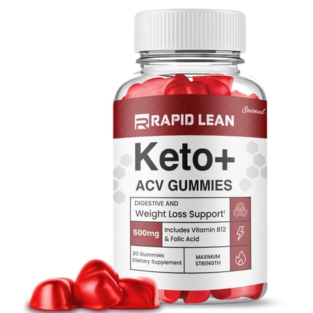 Rapid Lean Keto ACV Gummies, Maximum Strength, Apple Cider Vinegar, 1 Month Supply Dietary Supplement (1 Pack)