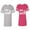 Men Heather / Women Pink, variant on The King His Queen Matching Couple Cotton Jerseys (Men Heather / Women Heather) (Men M / Women M)