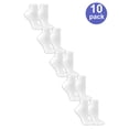 thumbnail image 4 of Fruit of the Loom Ladies Half Cushion Ankle Socks, 10 Pack, 4-10, White, 4 of 6