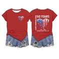 thumbnail image 4 of WERYOUNG Red White & Blue Graphic T Shirt For Women Short Sleeve Crew Neck Patriotic Tee 250th Anniversary USA Celebration T-Shirts Holiday Vacation Comfortable Tops XXL, 4 of 4