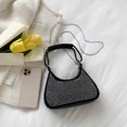 thumbnail image 4 of Bolso bandolera de embrague a la moda con diamantes de imitación para mujer (plata), 4 of 9