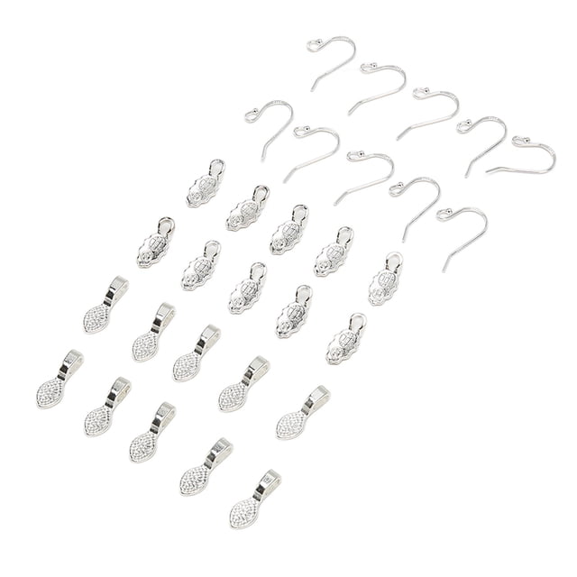 Colgante De Pendiente, 30 Piezas Juego De Colgante De Ganchos De Pendiente De Plata Operación Simple Exquisita Para Joyería