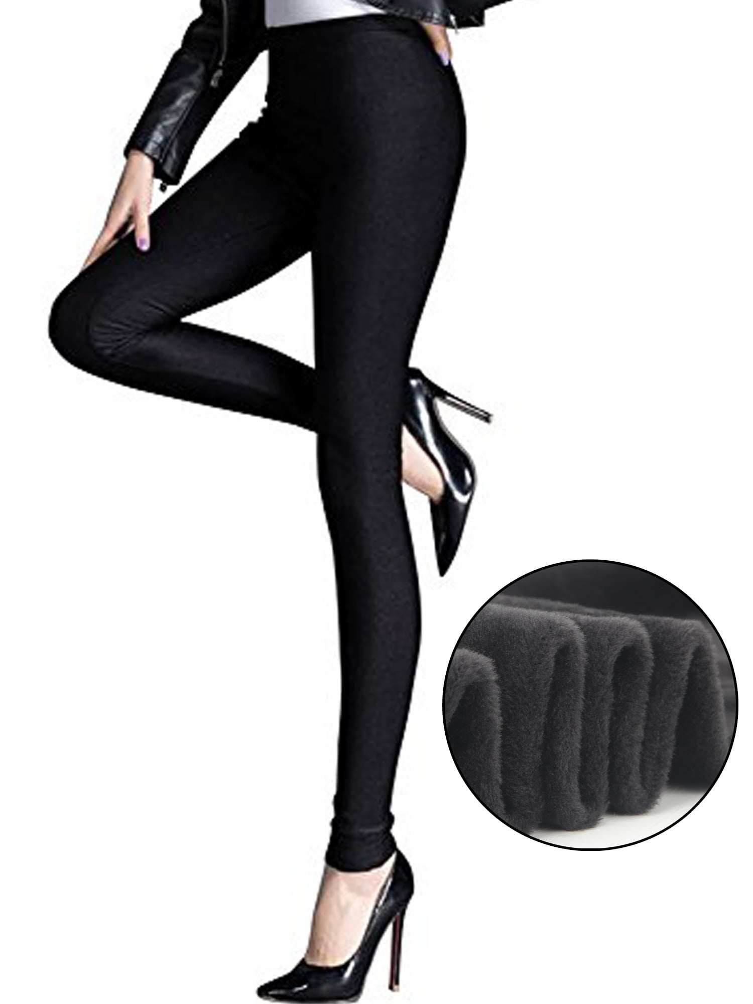 3-Pack: Womens Winter Warm Thick faux Lined Thermal Leggings