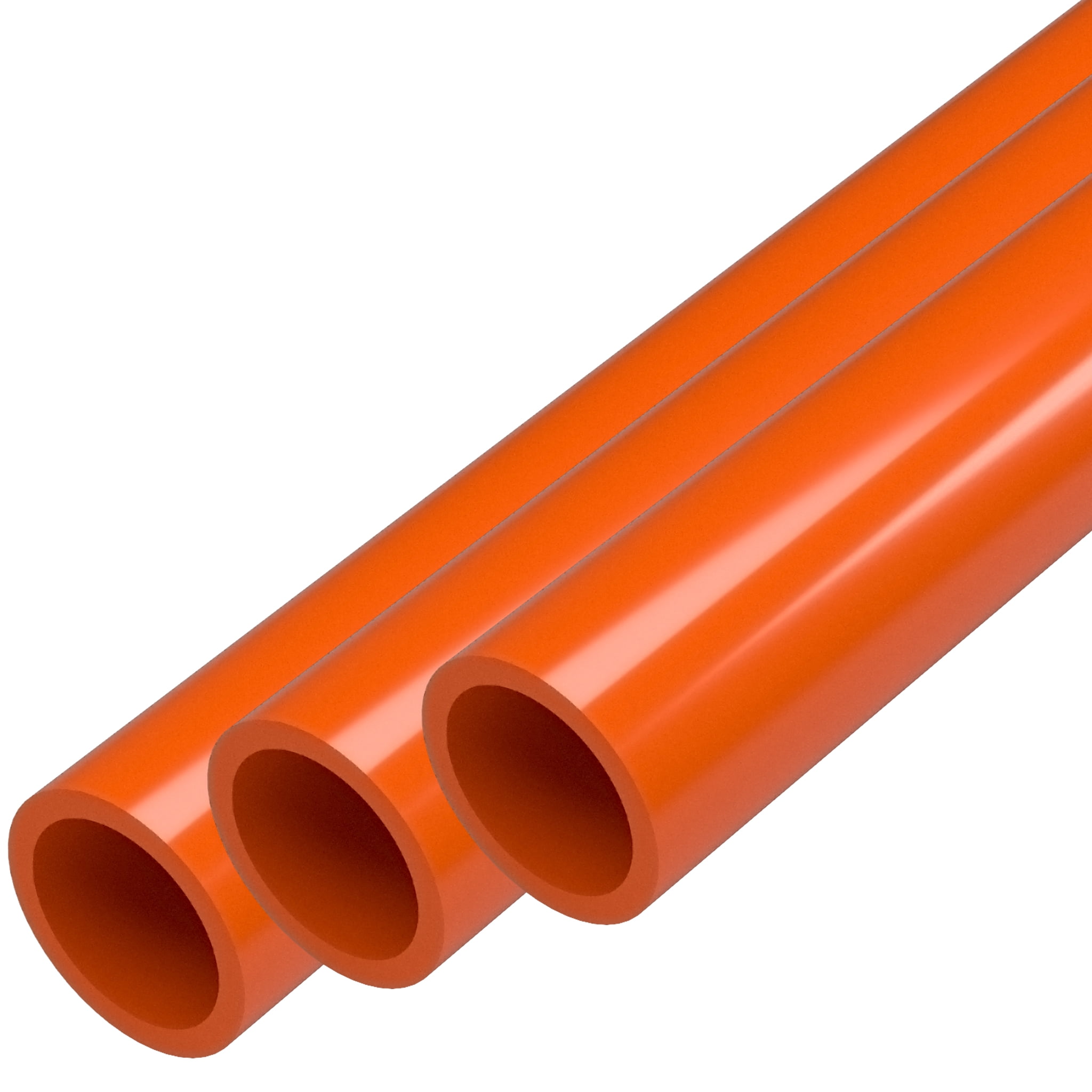 3/4" Size Furniture Grade PVC Pipe, 40", Orange (3Pack)