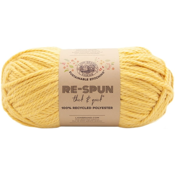 Lion Brand Re-Spun Thick & Quick Yarn-Sunshine