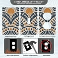 thumbnail image 3 of Yayeee Toggle Light Switch Wall Plate 1-Gang 4.5"x2.7" Home Decorative Outlet Cover, Orange Art Pattern, 3 of 7