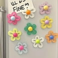 thumbnail image 6 of Jiibva 10 Pcs 3D Flower Fridge Magnets, Colorful Floral Decorative Refrigerator Magnets for Whiteboard, Kitchen and Office Decorations, 6 of 7