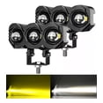 thumbnail image 1 of 2 Pzs Faros Auxiliares Doble Color Led 60w Para Auto Moto, 1 of 8