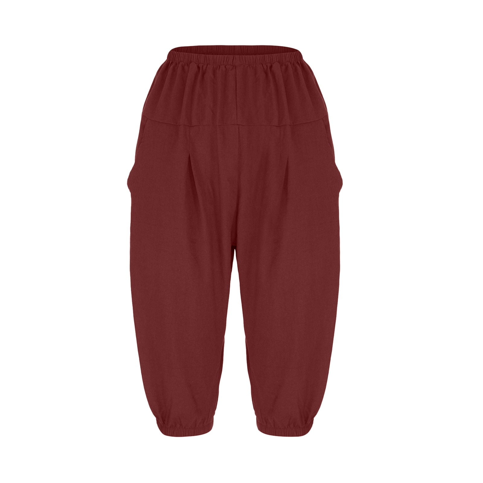 COOrun Women's Capri Pants Lightweight Comfy Drawstring Loose Lounge Workout  Pants Relaxed Fit Capris,Wine Red Medium : : Clothing, Shoes &  Accessories
