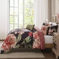 thumbnail image 6 of Bebejan Blush Serenade 5 Piece Comforter Set, King, 100% Cotton Sateen, Reversible, All Season, Cozy Comfort, 6 of 10