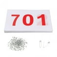 thumbnail image 3 of Lipstore 100 Pcs Bavoirs de Course Numéros d'Athlète Réutilisables avec Épingles 100 Numéros Bavoirs de Course 701 à 800, 3 of 8