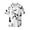 Cute Cow And Milk Stains, variant on Cute Panda Print Men's Wrinkle Free Untucked Cuban Shirt Business Casual Button Down Shirts Short Sleeve Shirt