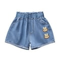thumbnail image 3 of Isvgxsz New Shorts for Girls Denim Summer Thin Style Medium Size Children'S and Girls' Printed Denim Shorts with Pockets for Sports and Casual Wear Shorts Jeans Kids, 3 of 4