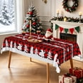 thumbnail image 4 of Nanqianyi Christmas Plaid Rectangle Tablecloth 60"x102",Waterproof Stain Resistant Table Cover For Dining Party Decor, 4 of 7