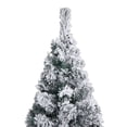 thumbnail image 2 of vidaXL Slim Artificial Pre-lit Christmas Tree with Ball Set Green 240 cm, 2 of 11