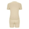 thumbnail image 5 of NMMUED Workout Sets for Women, Two Piece Sets for Women, Athletic Sets for Women, Yoga Sets for Women, Matching Sets Women Clothing, Beige L, 5 of 6
