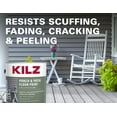 KILZ Porch & Patio Latex Floor Paint, Interior/Exterior, Low-Lustre Enamel, Silver Gray, 1 Gallon - image 3 of 5