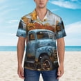 thumbnail image 4 of Lsque Rustic Vintage Truck Autumn pattern Hawaiian Shirt for Men, Unisex Summer Beach Casual Short Sleeve Button Down Shirts-3X-Large, 4 of 9