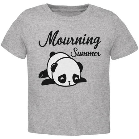 

Back To School Mourning Summer Panda Toddler T Shirt Heather 2T