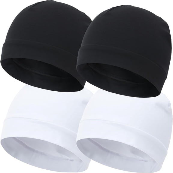 TELOLY 100% Cotton Skull Caps Beanie Night Cap Sleep Hats for Men Women|Breathable,Soft,Lightweight Skully Cap,Running Beanie Cycling Helmet Liner,Wicking Head Cover,Cpap Chemo Bald Cap