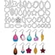thumbnail image 1 of Juego de 38 troqueles para cortar pendientes, plantillas geométricas para colgantes, corazones, flores y lágrimas, de acero al carbono., 1 of 7