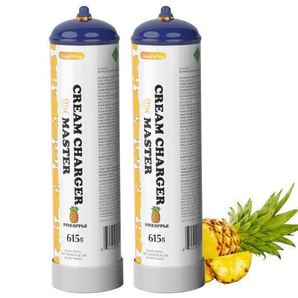 GreatWhip Pineapple Flavor Nitrous Oxide Cartridges 615g N2O Whipped