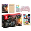 Nintendo Switch Monster Hunter Limited Console Set Plus Monster Hunter Rise Deluxe Edition, Bundle With Super Mario 3D All-Stars And Mytrix Wireless Switch Pro Controller and Accessories