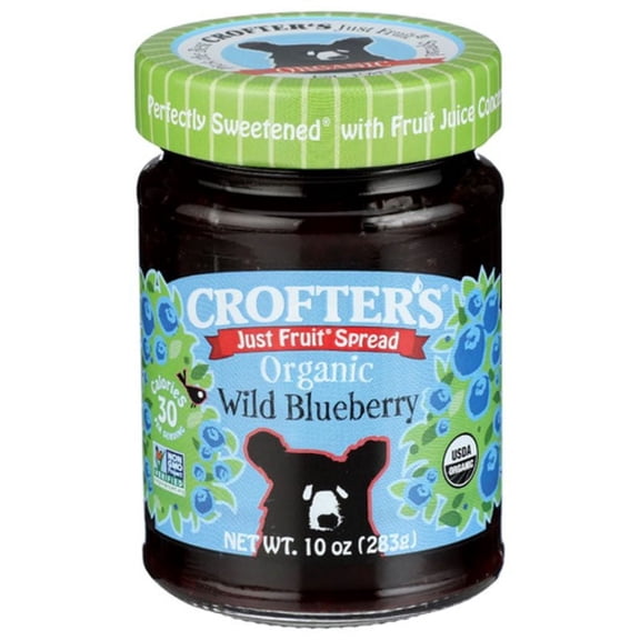 Crofter's Organic Blueberry Fruit Spread 10 oz Pack of 4