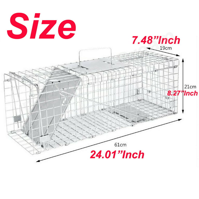 Bowoshen 24 Squirrel Trap Heavy Duty Metal Humane Live Vermin Pest Animal  Large Cage Catcher 