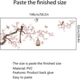 thumbnail image 5 of Pegatinas de pared JAMW Flores rosas estilo chino 11.8 W x 17.7 H, 5 of 5
