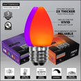 thumbnail image 5 of Wintergreen Lighting C7 Purple & Orange OptiCore Smooth LED Halloween Pathway Light Kit, 50 Lights, 12" Spacing, Black Wire, 50 ft, 5 of 8