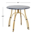 thumbnail image 6 of Safavieh Outdoor Collection 31.50 in Aluminum Outdoor Dining Table, Navy/White (1 Count), 6 of 7