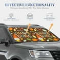 thumbnail image 4 of Honeii Happy Thanksgiving With Gnome Print Foldable Car Sun Shade for Windshield, 2-Piece UV Protection Shade, Protects Car Interior, Ideal for Cars, Trucks, SUVs-Small, 4 of 6