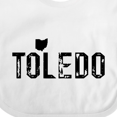 thumbnail image 4 of Inktastic Toledo, Ohio Distressed Font Boys or Girls Baby Bib, 4 of 4