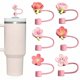 thumbnail image 2 of Pack of 6 Colorful Silicone Straw Tip Cover Flower Straw Protectors Sweet Straw Cover Flower Shape for Drinking Use, 2 of 4