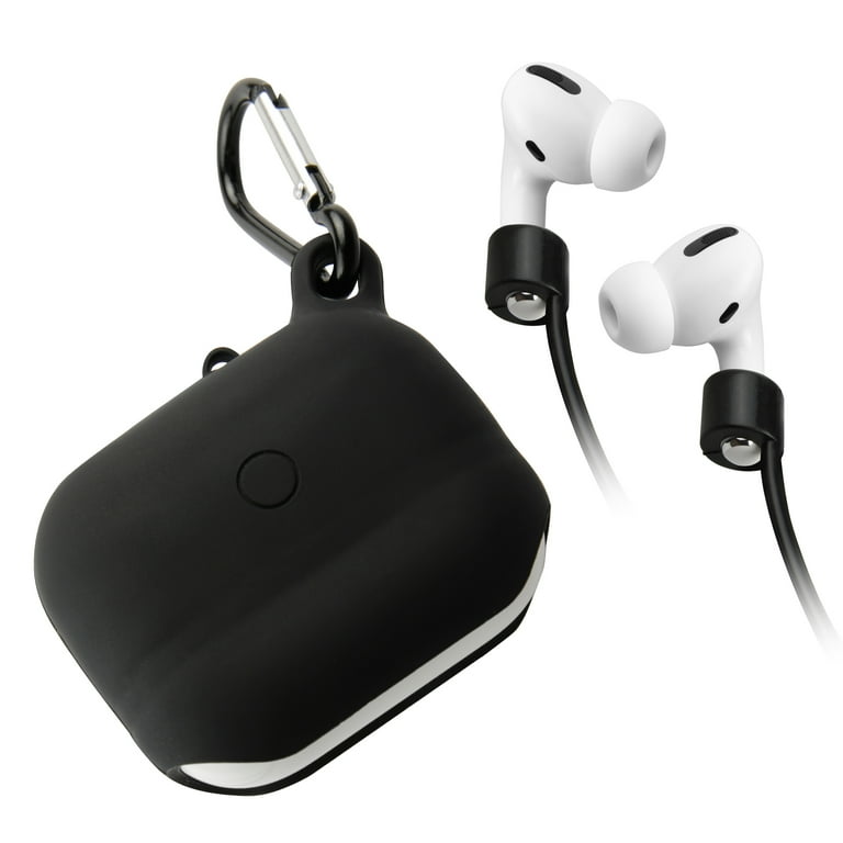 onn. Water-Resistant AirPods Pro Charging Case Cover With Earphone Neck Strap/Carabiner, Silicone Material to Protect - Walmart.com onn. Water-Resistant AirPods Pro Charging Case Cover With Earphone Neck Strap/Carabiner, Silicone Material to Protect - Walmart.com