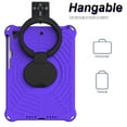 thumbnail image 4 of Dteck Kids Case for iPad 9th 8th 7th Generation 10.2 inch,Shockproof EVA Case 360° Rotating Stand Hand Grip Kids Friendly Cover with Shoulder Strap for iPad 10.2" 2021/2020/2019,Purple, 4 of 8