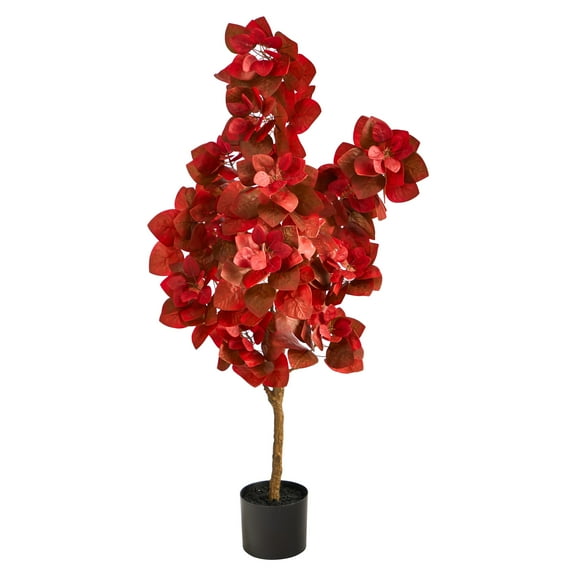 4" Artificial Pomegranate Artificial Tree in Natural Plastic Pot, by Nearly Natural