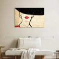 thumbnail image 2 of Elephant Stock Chic Female Portrait Wall Art - Horizontal Canvas Wall Art - Living Room Wall Decor - People Canvas - Black And Red Decor - 36" x 24", 2 of 8