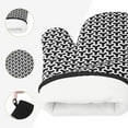 thumbnail image 5 of Silicone Oven Mitts, Heat Resistant Cooking Gloves, Thick Cotton Lining, Flexible Gripping for Baking, Kitchen Mitts Set of 2 Black 12.8x7.5inch, 5 of 6
