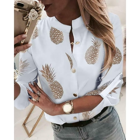 Hirigin Women Ladies Fashion Long Sleeve Floral Boho Loose Blouse T-Shirt Tops
