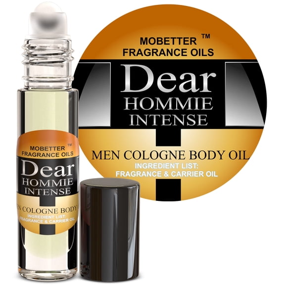 MOBETTER FRAGRANCE OILS Dear Hommie Intense Men Cologne Body Oil 1/3 oz roll on Glass Bottle