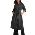 thumbnail image 1 of Manteaux pour Femmes Manteau Long à Manches Longues pour Femmes, Boutonné, Couleur Unie, Manteau Décontracté et Tendance, Gaoy, Manteau Mat, Manteaux pour Femmes, 1 of 6