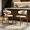 Walnut + PU, variant on AUU Set of 2 Mid-Century Modern Wooden Dining Chairs, Stylish Chairs with Wood Legs for Kitchen, Living Room, or Dining Room, Comfortable & Easy to Assemble