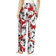 thumbnail image 3 of Pajama Pants Women, Cut French Bulldog Red Bow Tie_A Sweatpants Soft Sleep Lounge Pants, Casual PJ Bottoms Pants with Pockets, 3 of 5
