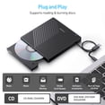 thumbnail image 4 of ORIGBELIE Unidad de CD DVD Externa, Grabadora de CD Ultra Delgada USB 3.0 con 4 Puertos USB y 2 Ranuras para Tarjetas TF/SD, Unidad de Disco óptico para computadora portátil Mac, PC Windows 11/10/8/7, 4 of 5