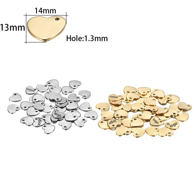 50-200pcs Customized Custom Laser Engrave Name LOGO Stainless Steel Personalized Necklace Extend Chain Tail Tag Jewelry Charm
