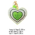 thumbnail image 4 of Langgg Keyring Keyholder DIY Small Decorative Purse Pendent Multipurpose Sweet Gift Workmanship Bag Decor Heart Keychain Light Green 1Set, 4 of 6